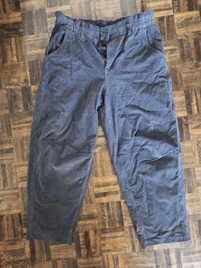 American Eagle Stretch Super High-Rise Corduroy Paper Bag Barrel Pant